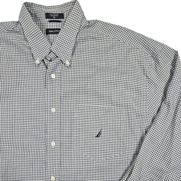 Nautica Men’s XL Micro-Check Button Down Shirt 100% Cotton (Hong Kong) - Picture 3 of 7